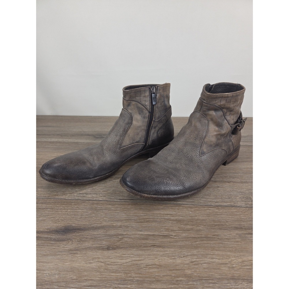 Jo Ghost Brown Leather Chelsea Boots Side Zipper Men's Size 45 EU Vero Cuoio - Picture 3 of 14